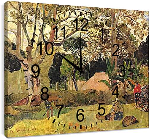Часы картина - Le grand arbre III. Поль Гоген