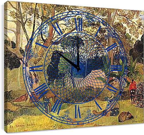 Часы картина - Le grand arbre III. Поль Гоген