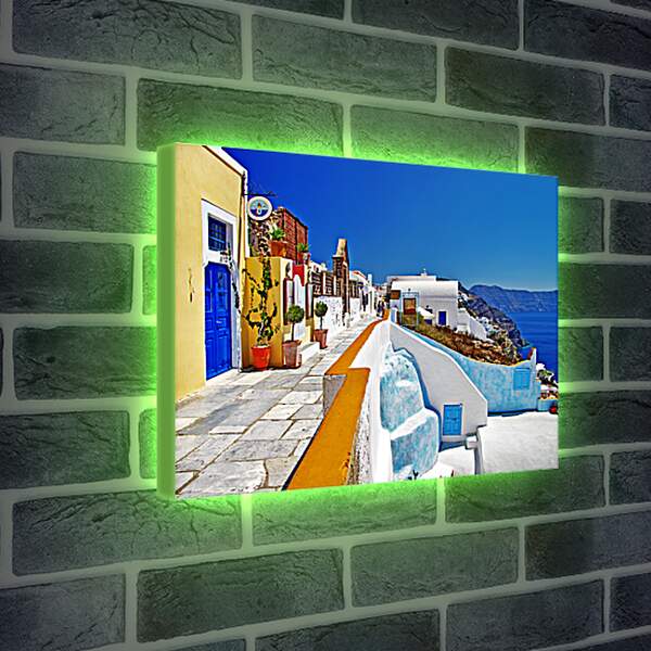 Лайтбокс световая панель - Город у моря