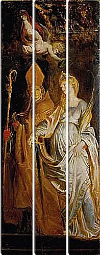 Модульная картина - Altarpiece of Raising of Cross (Outer Wing Staints Catherine of Alexandria and Eligius). Питер Пауль Рубенс