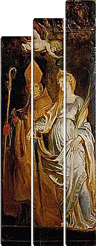 Модульная картина - Altarpiece of Raising of Cross (Outer Wing Staints Catherine of Alexandria and Eligius). Питер Пауль Рубенс