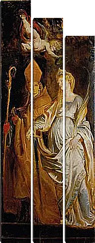 Модульная картина - Altarpiece of Raising of Cross (Outer Wing Staints Catherine of Alexandria and Eligius). Питер Пауль Рубенс