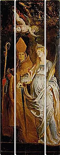 Модульная картина - Altarpiece of Raising of Cross (Outer Wing Staints Catherine of Alexandria and Eligius). Питер Пауль Рубенс