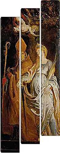 Модульная картина - Altarpiece of Raising of Cross (Outer Wing Staints Catherine of Alexandria and Eligius). Питер Пауль Рубенс