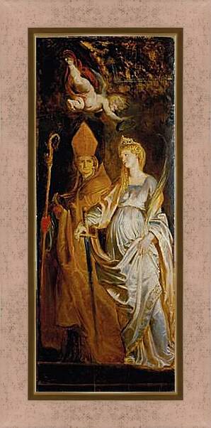 Картина в раме - Altarpiece of Raising of Cross (Outer Wing Staints Catherine of Alexandria and Eligius). Питер Пауль Рубенс