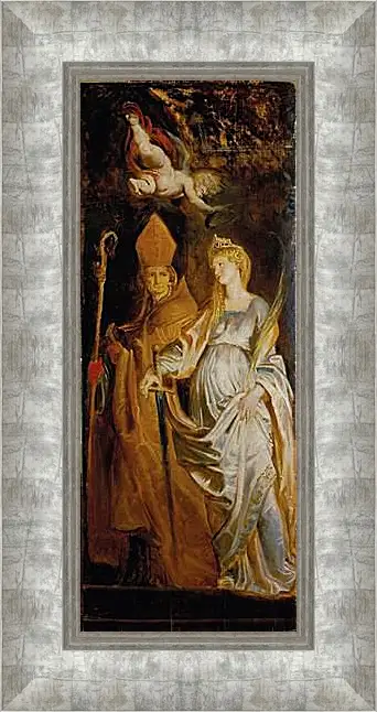 Картина в раме - Altarpiece of Raising of Cross (Outer Wing Staints Catherine of Alexandria and Eligius). Питер Пауль Рубенс