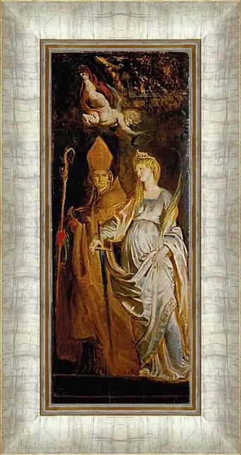 Картина в раме - Altarpiece of Raising of Cross (Outer Wing Staints Catherine of Alexandria and Eligius). Питер Пауль Рубенс