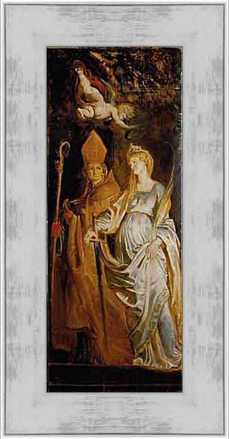 Картина в раме - Altarpiece of Raising of Cross (Outer Wing Staints Catherine of Alexandria and Eligius). Питер Пауль Рубенс