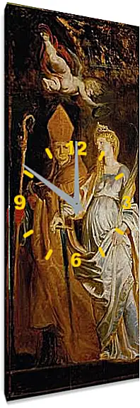 Часы картина - Altarpiece of Raising of Cross (Outer Wing Staints Catherine of Alexandria and Eligius). Питер Пауль Рубенс