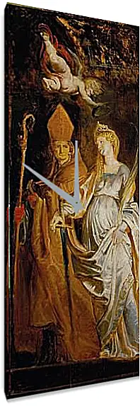 Часы картина - Altarpiece of Raising of Cross (Outer Wing Staints Catherine of Alexandria and Eligius). Питер Пауль Рубенс