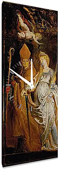 Часы картина - Altarpiece of Raising of Cross (Outer Wing Staints Catherine of Alexandria and Eligius). Питер Пауль Рубенс