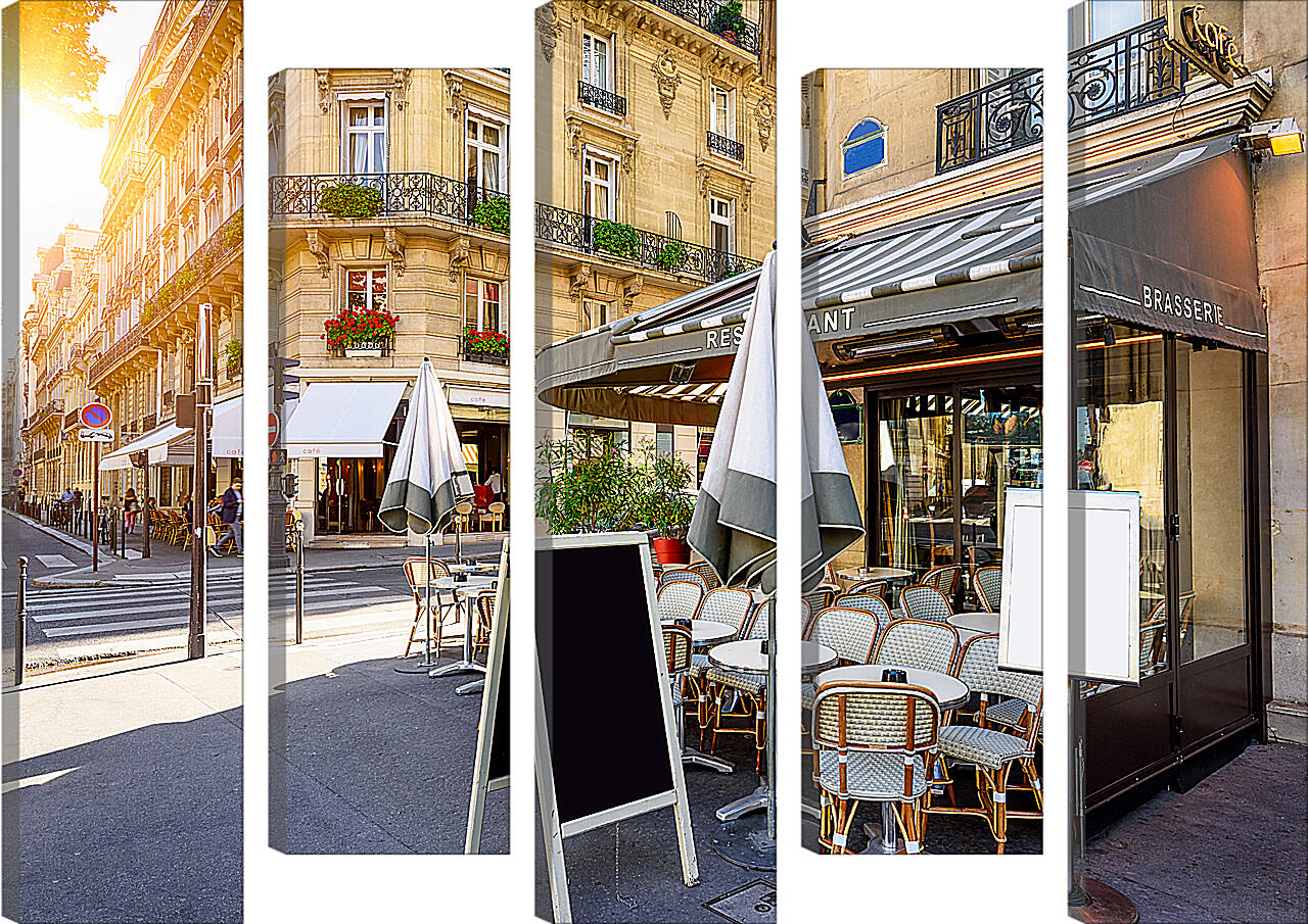 Модульная картина - Кафе на улице Парижа