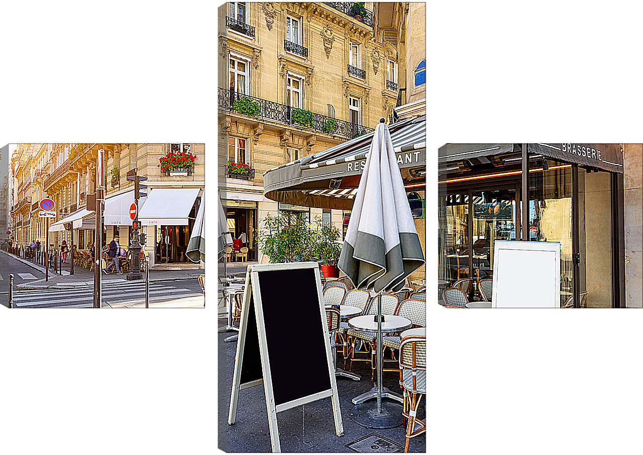 Модульная картина - Кафе на улице Парижа