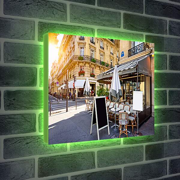 Лайтбокс световая панель - Кафе на улице Парижа