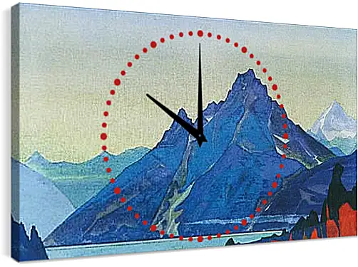 Часы картина - Озеро Нагов. Рерих Николай