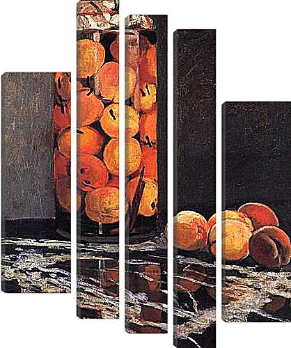 Модульная картина - Pot of Peaches. Клод Моне