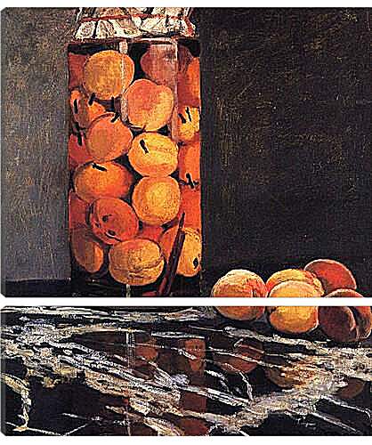 Модульная картина - Pot of Peaches. Клод Моне