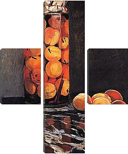 Модульная картина - Pot of Peaches. Клод Моне