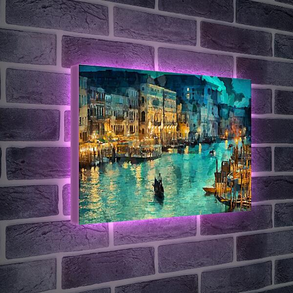 Лайтбокс световая панель - Вечер, Венеция