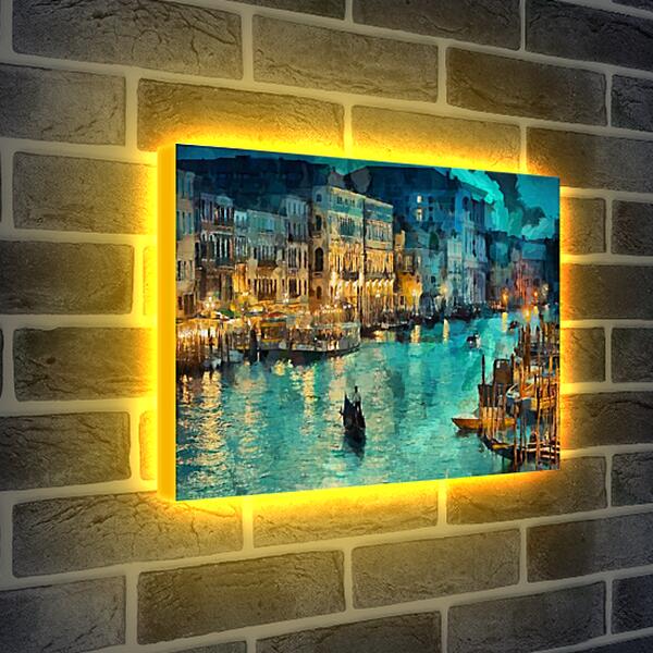 Лайтбокс световая панель - Вечер, Венеция