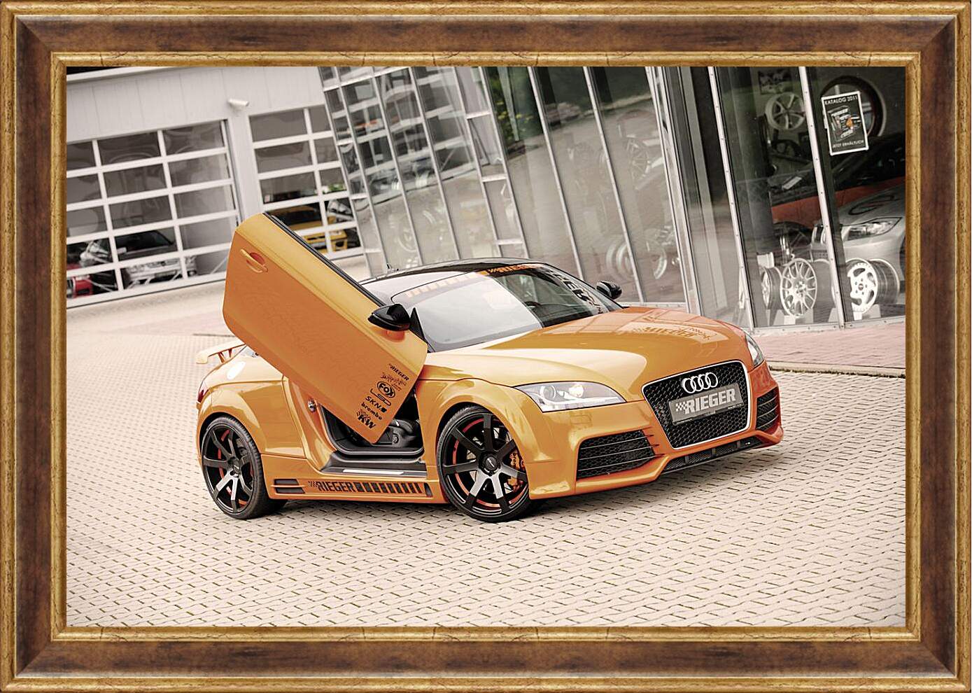 Картина в раме - Оранжевая Audi
