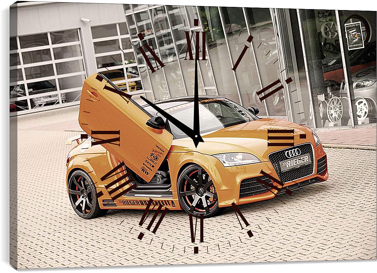 Часы картина - Оранжевая Audi