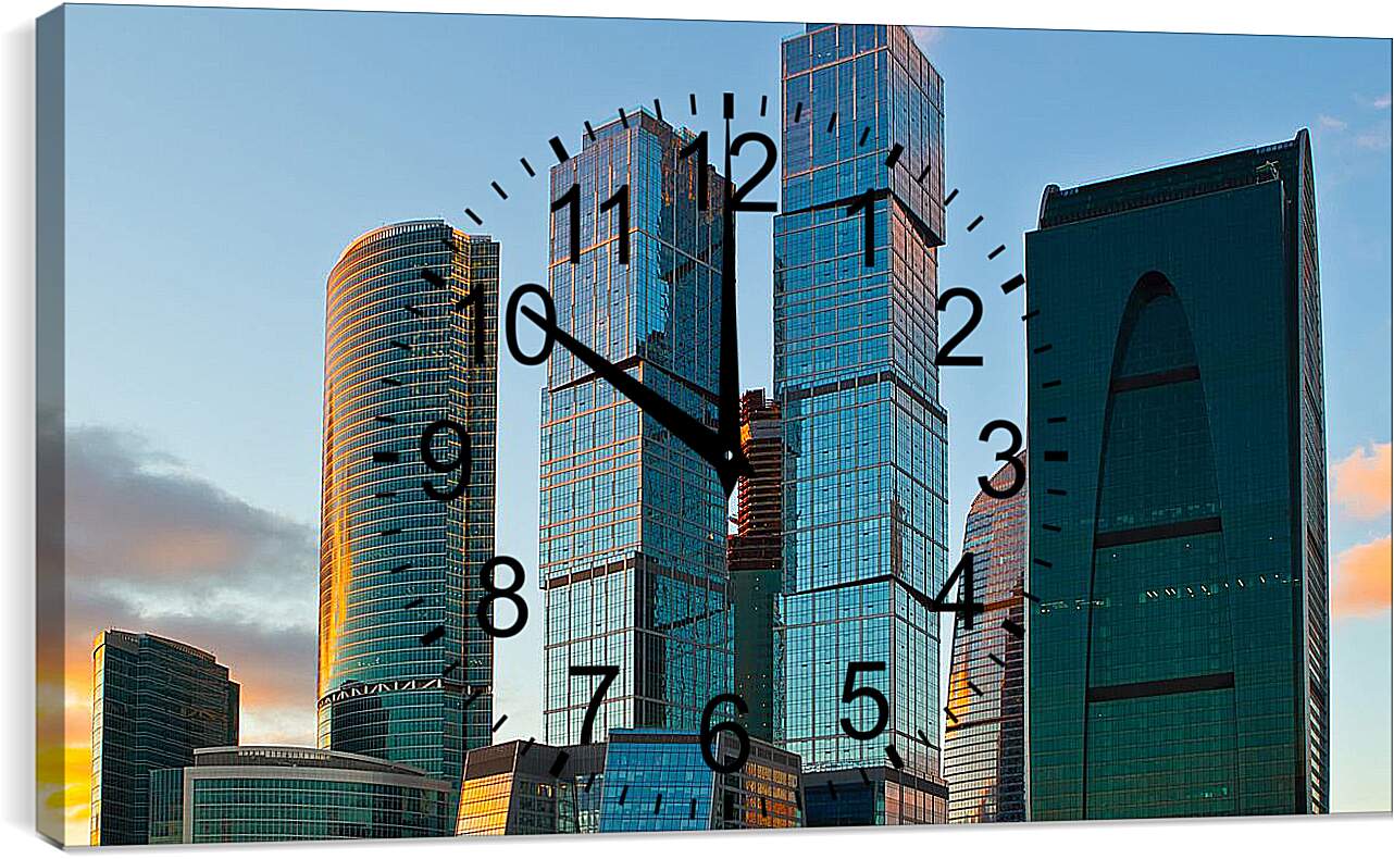 Часы картина - Москав Сити