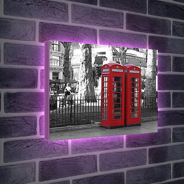 Лайтбокс световая панель - Телефонные кабинки
