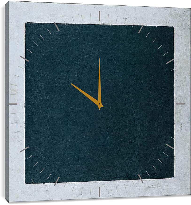Часы картина - Черный квадрат. Малевич Казимир