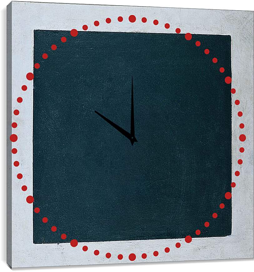 Часы картина - Черный квадрат. Малевич Казимир