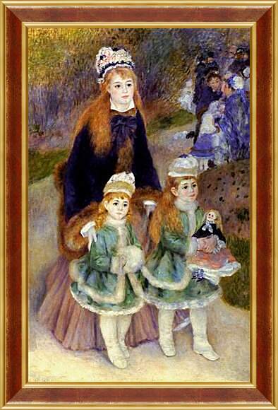 Картина в раме - Madame Georges Charpentier and Her Children at park. Пьер Огюст Ренуар