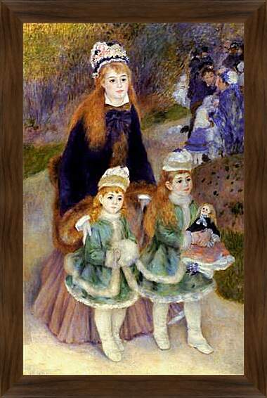 Картина в раме - Madame Georges Charpentier and Her Children at park. Пьер Огюст Ренуар