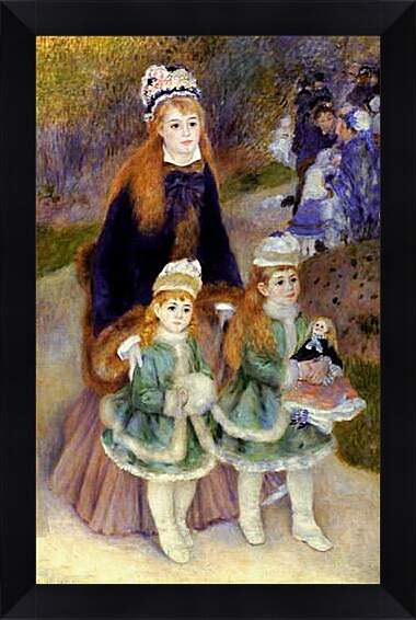 Картина в раме - Madame Georges Charpentier and Her Children at park. Пьер Огюст Ренуар