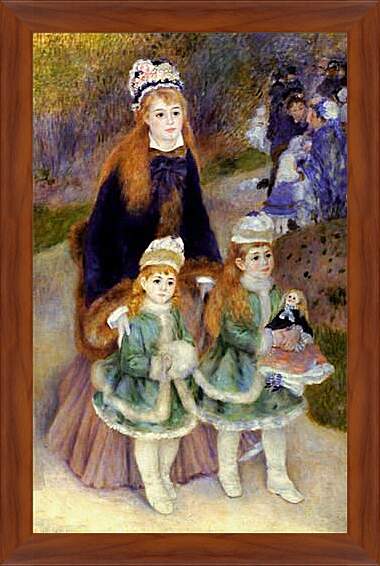 Картина в раме - Madame Georges Charpentier and Her Children at park. Пьер Огюст Ренуар