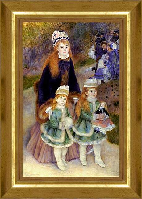 Картина в раме - Madame Georges Charpentier and Her Children at park. Пьер Огюст Ренуар