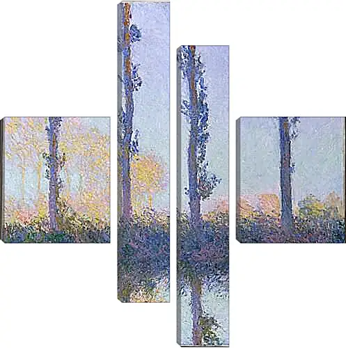 Модульная картина - Poplars (Four Trees). Клод Моне