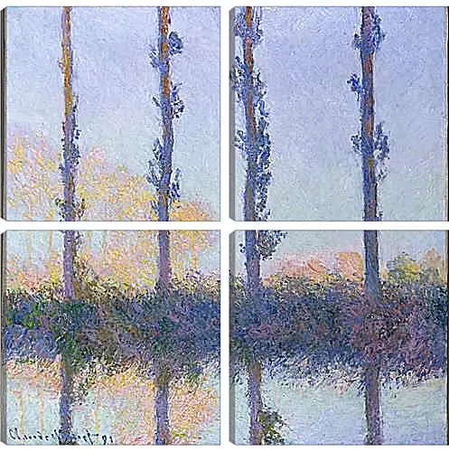 Модульная картина - Poplars (Four Trees). Клод Моне