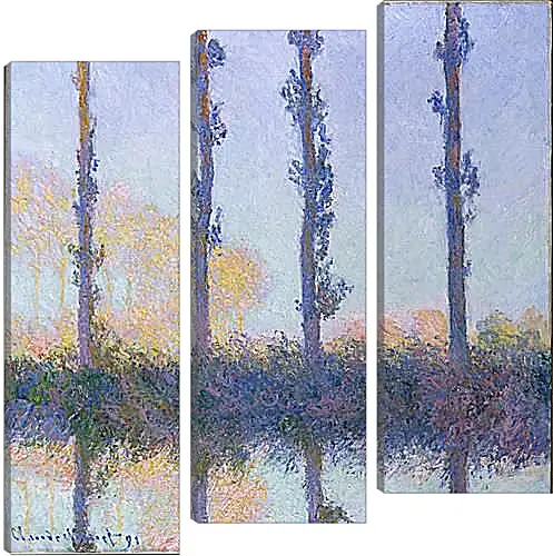 Модульная картина - Poplars (Four Trees). Клод Моне