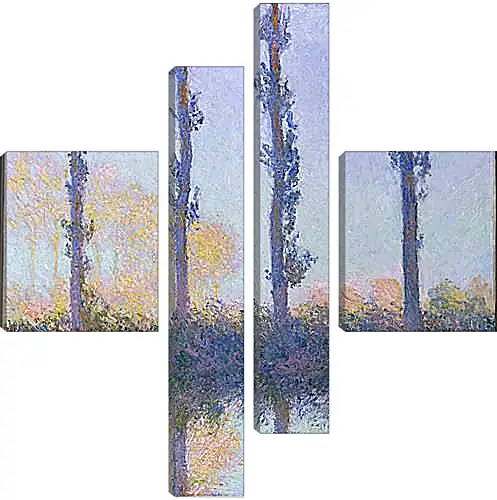 Модульная картина - Poplars (Four Trees). Клод Моне