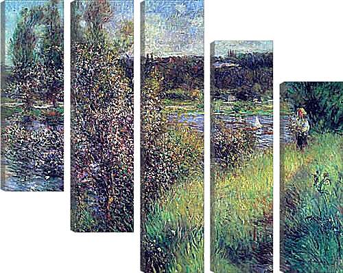 Модульная картина - The Seine at Chatou. Пьер Огюст Ренуар