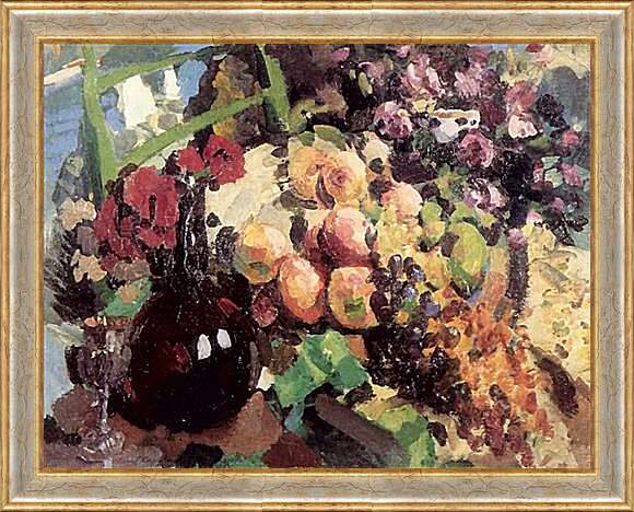 Картина в раме - Wine and fruit. Коровин Константин