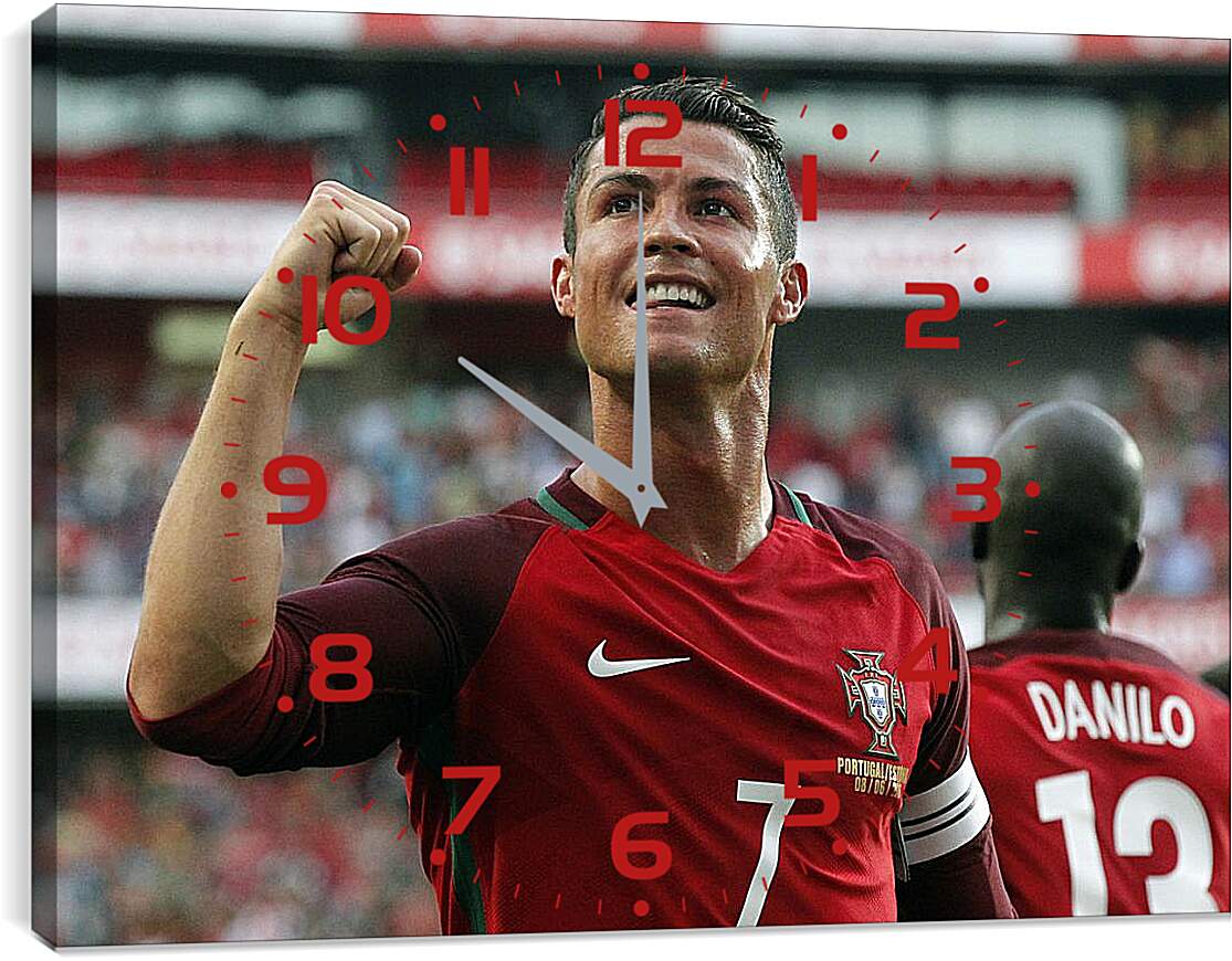 Часы картина - Криштиану Роналду в сборной Португалии.