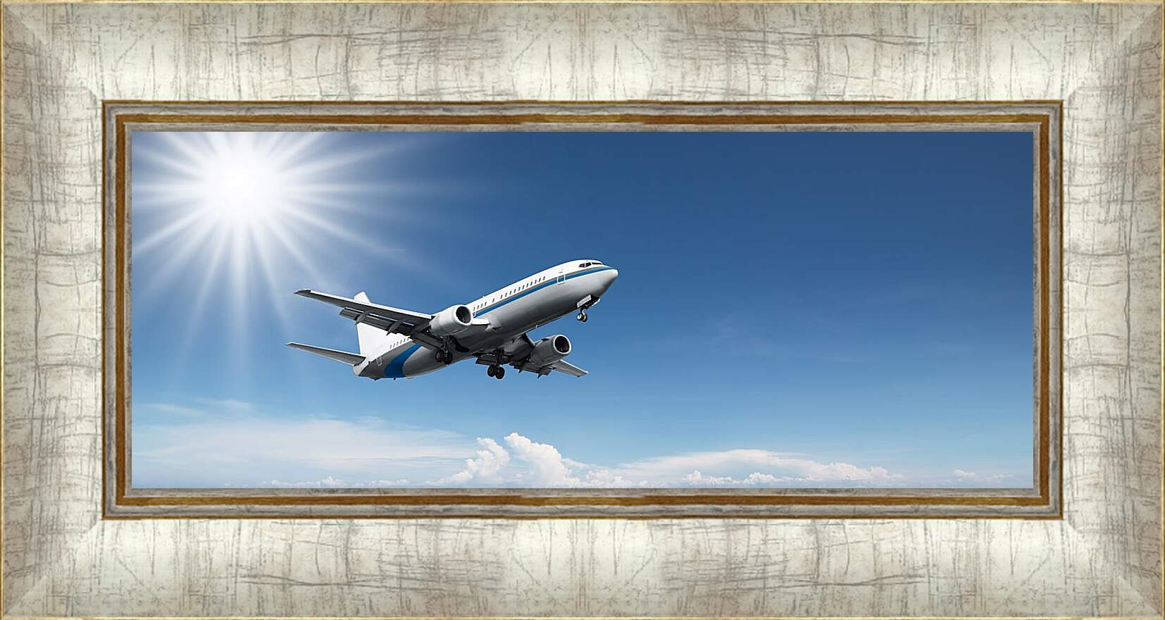 Картина в раме - Полет самолета