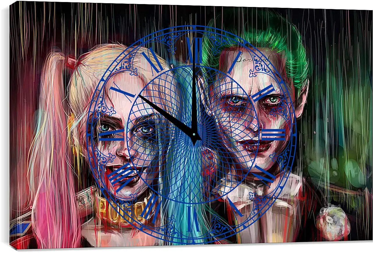 Часы картина - Harley Quinn Joker