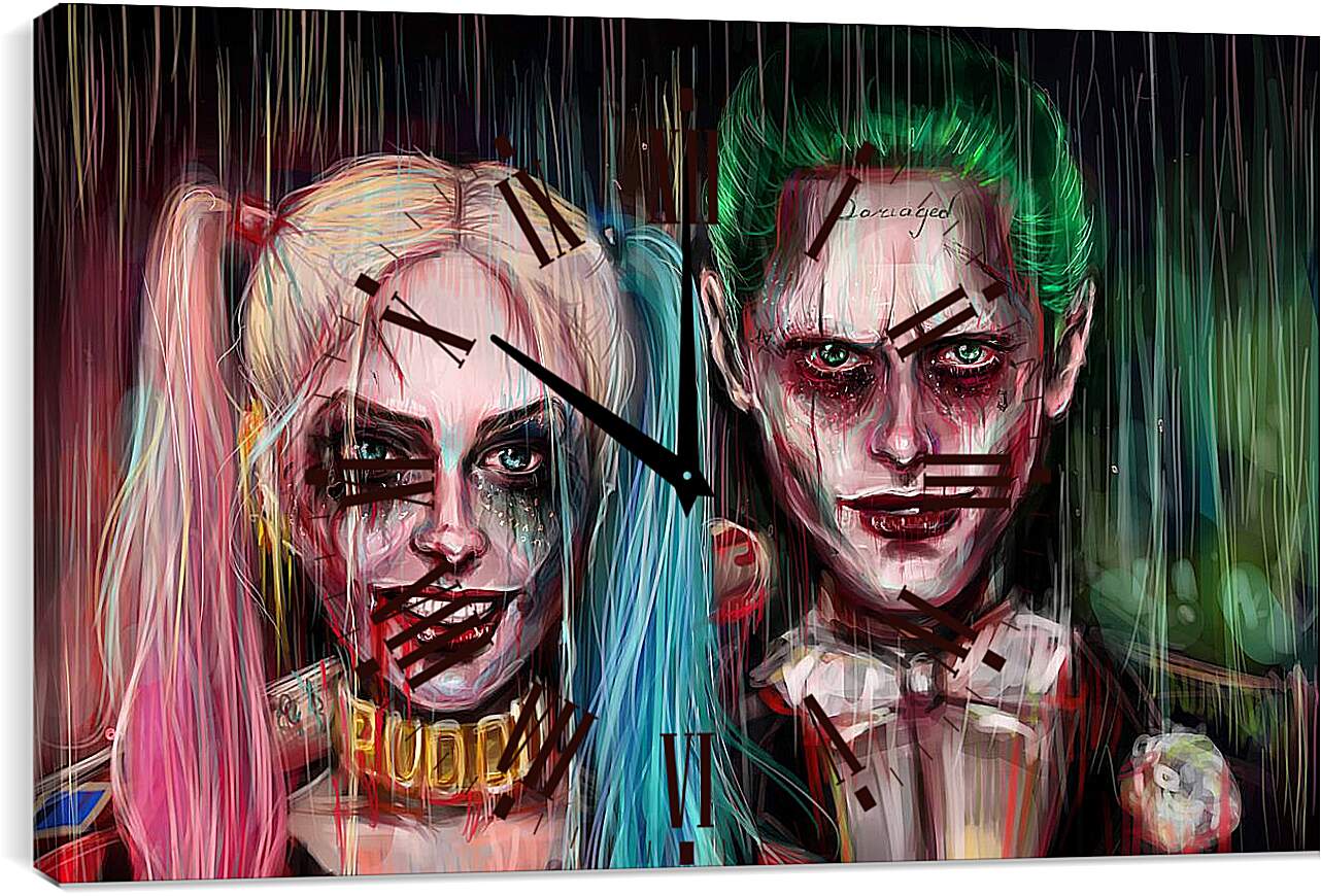 Часы картина - Harley Quinn Joker