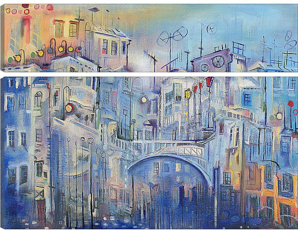 Модульная картина - Голубой город