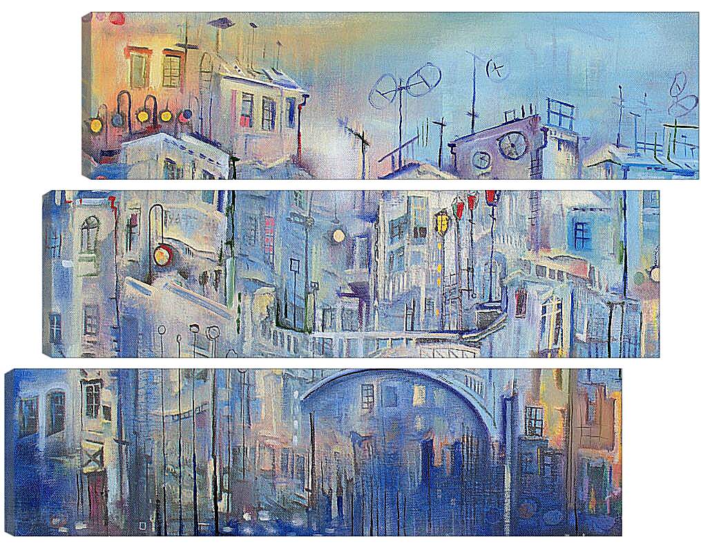 Модульная картина - Голубой город