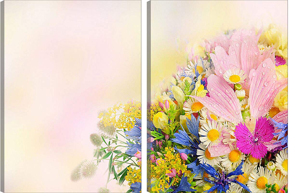 Модульная картина - Весенние цветы