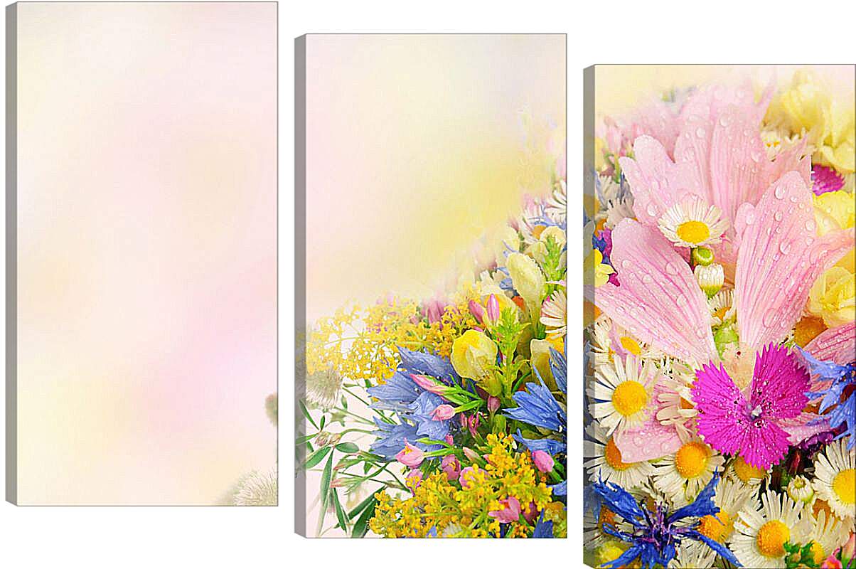 Модульная картина - Весенние цветы