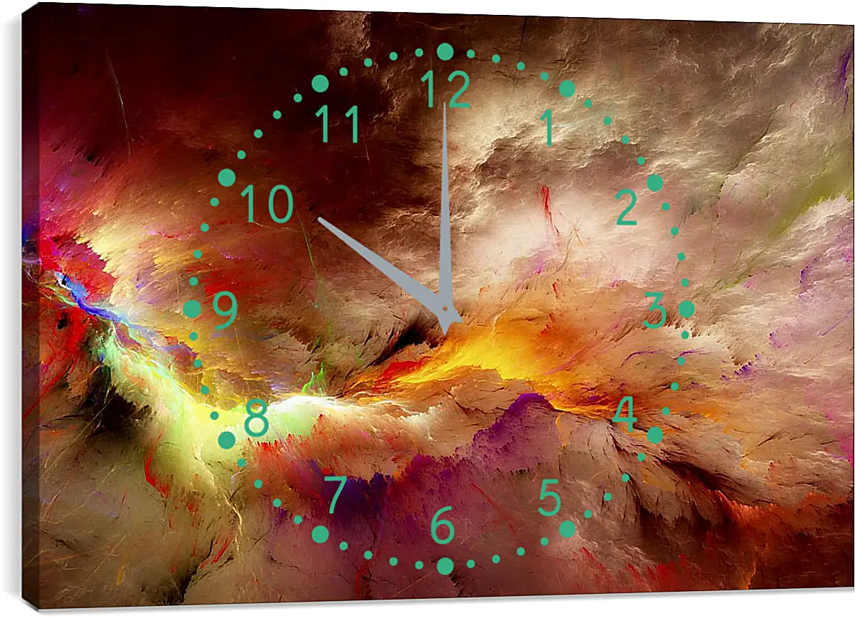 Часы картина - Космическая туманность